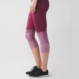 Lululemon Seamlessly Street High Rise Yoga Crop Leggings Ombré Activewear Gym